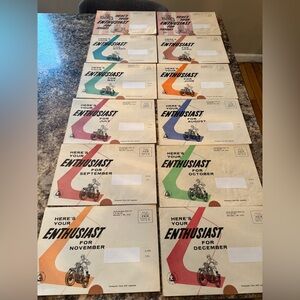 Complete 1961 Set of Vintage Motorcycle Enthusiast Magazines
